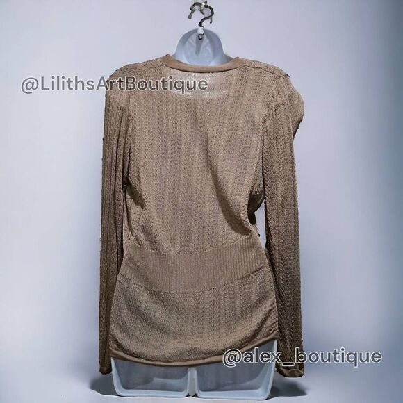 Knit Semi-Sheer Cardigan(J006)-Size S for Women - Picture 4 of 10